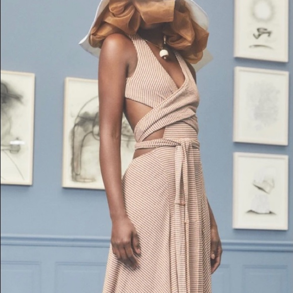 William Okpo “Ragged” wrap dress